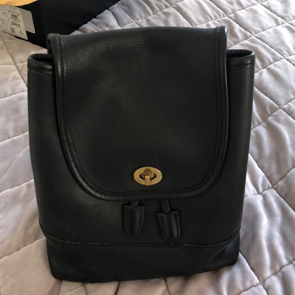 Vintage Coach Black Backpack Mini
